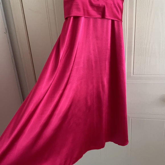 Pink and Black Satin Formal Prom Dress - Picture 3 of 7